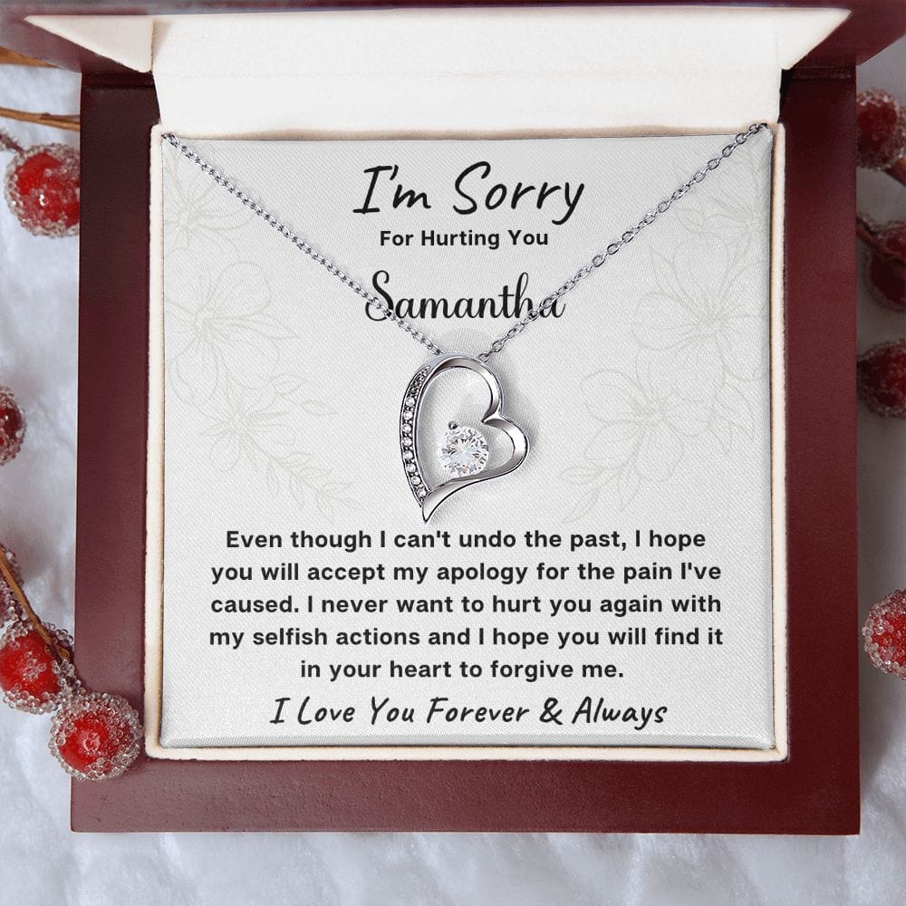 Personalized I'm sorry for Hurting You Forever Love Necklace Apology Gift for her