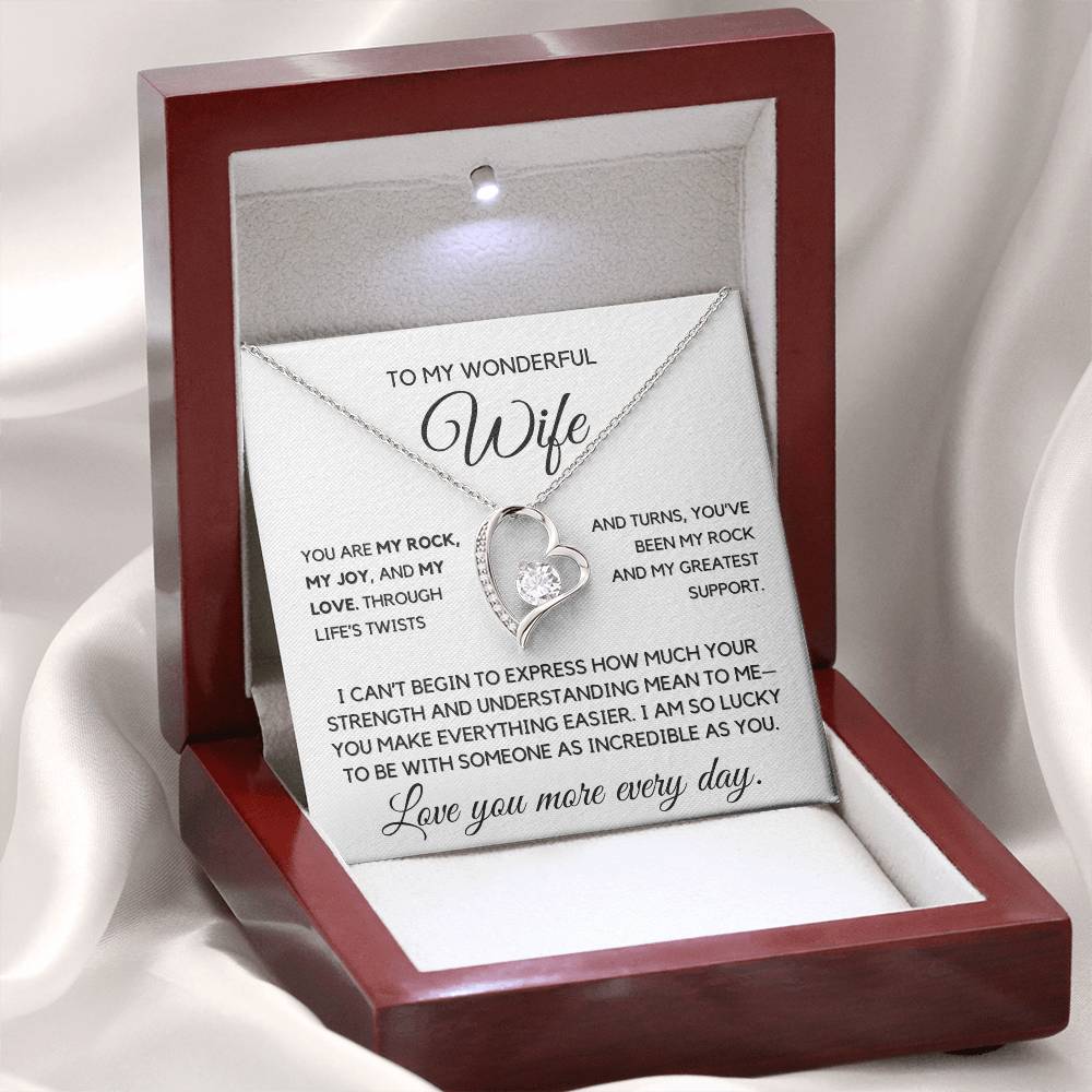 Wonderful Wife- My Rock Forever Love Necklace