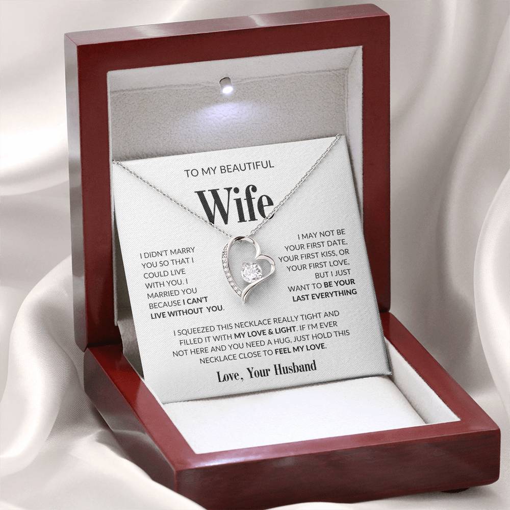 To my Wife Forever Love Necklace Love & Light Gift for her