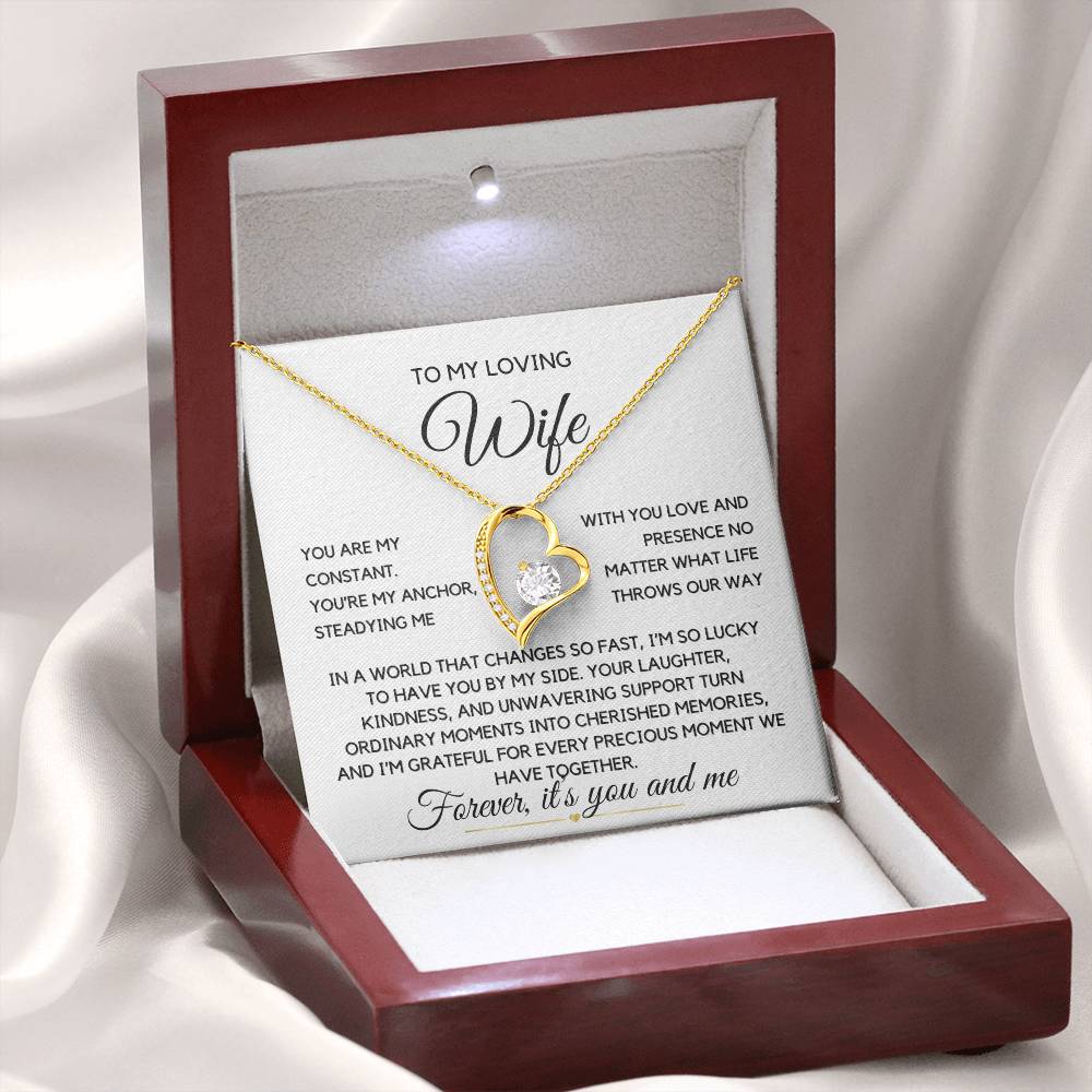 Loving Wife- Forever Love Necklace-You are my constant