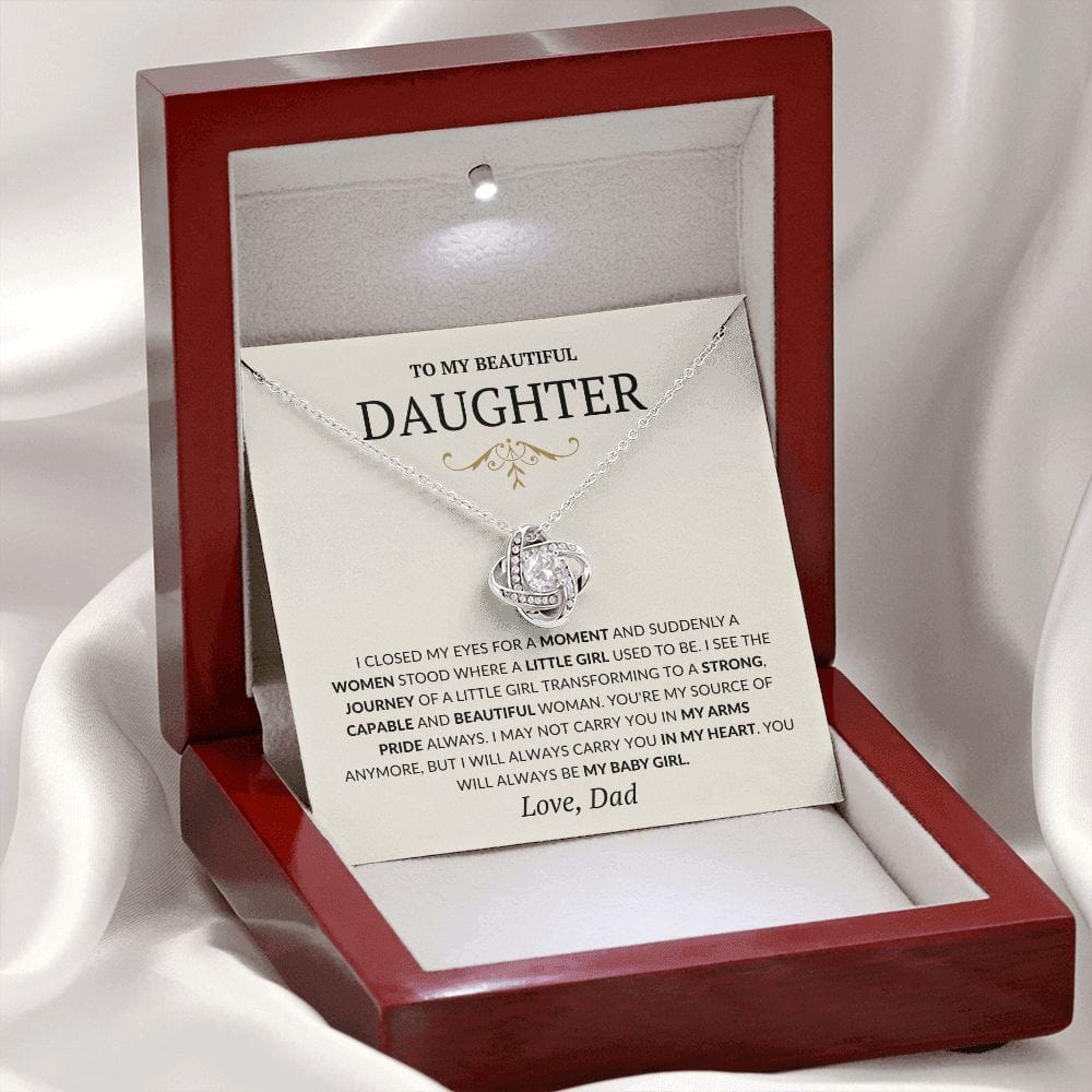 To my Daughter Gifts from Dad- Always my little girl Necklace, 21st birthday, Wedding Gift for Daughter