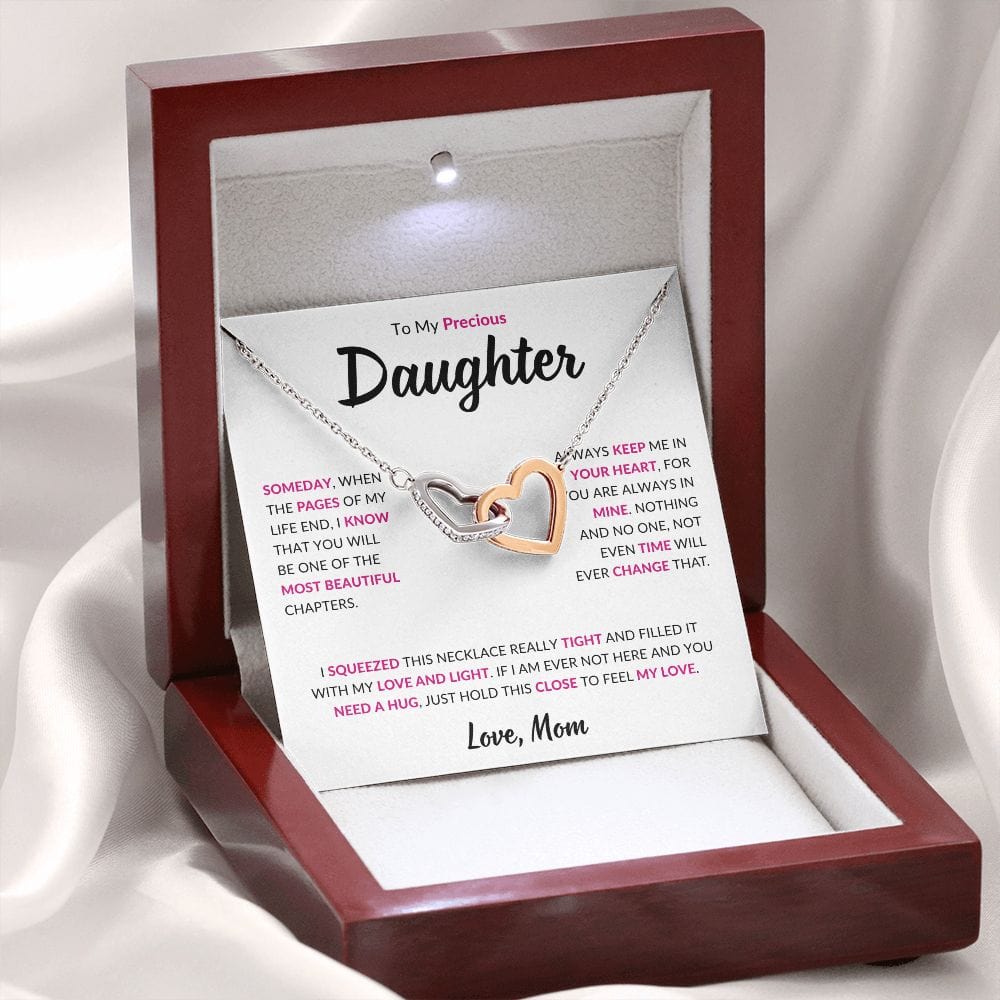 Precious Daughter Necklace From Mom, To my Daughter Gift from Mother to Daughter