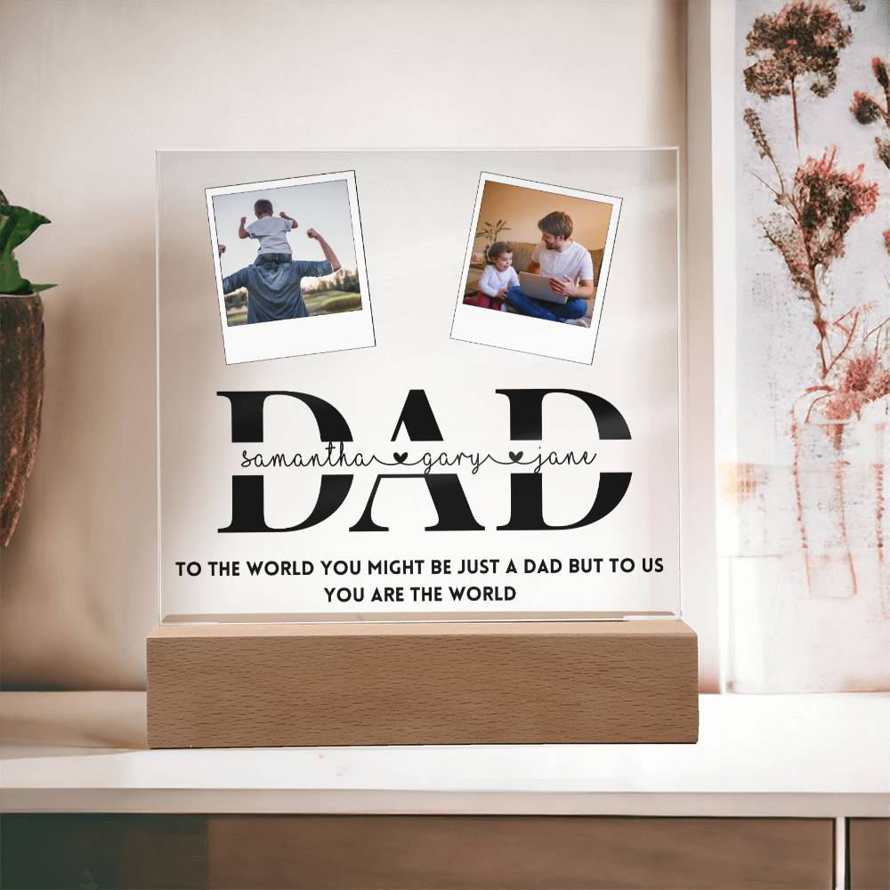 Personalized Dad Photo Frame from Kids Father's Day gift
