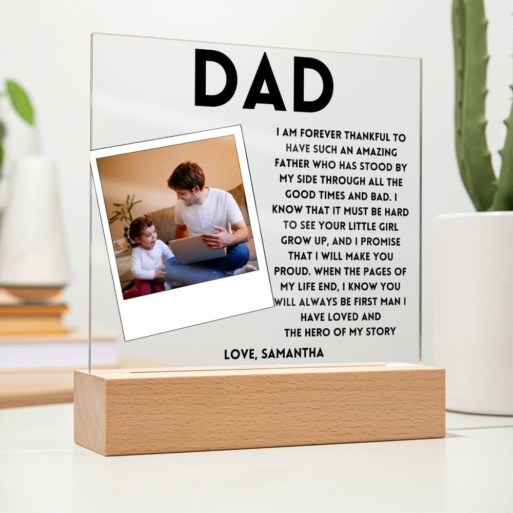 Personalized Gift for Dad, Father's day,Birthday, Christmas Photo Acrylic Plaque