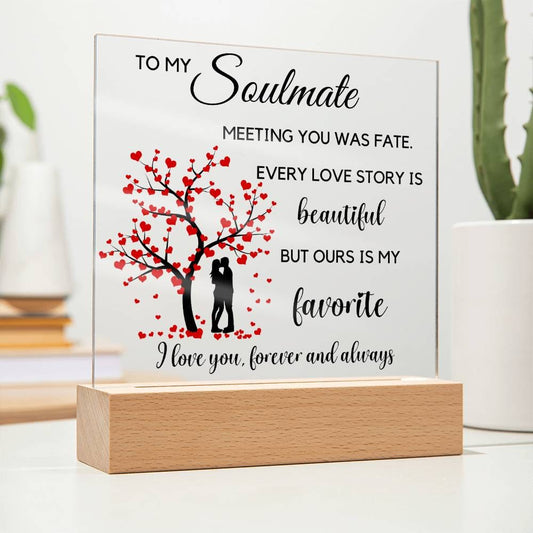 To My Soulmate -Meeting you was fate- Acrylic Plaque