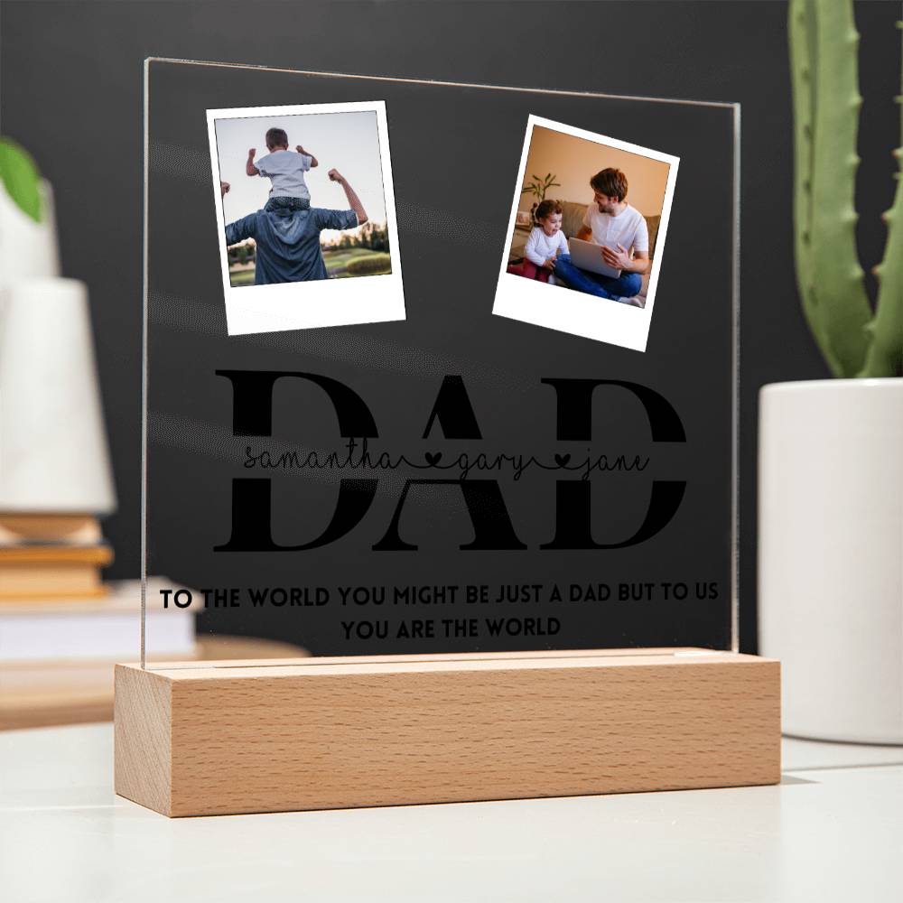 Personalized Dad Photo Frame from Kids Father's Day gift