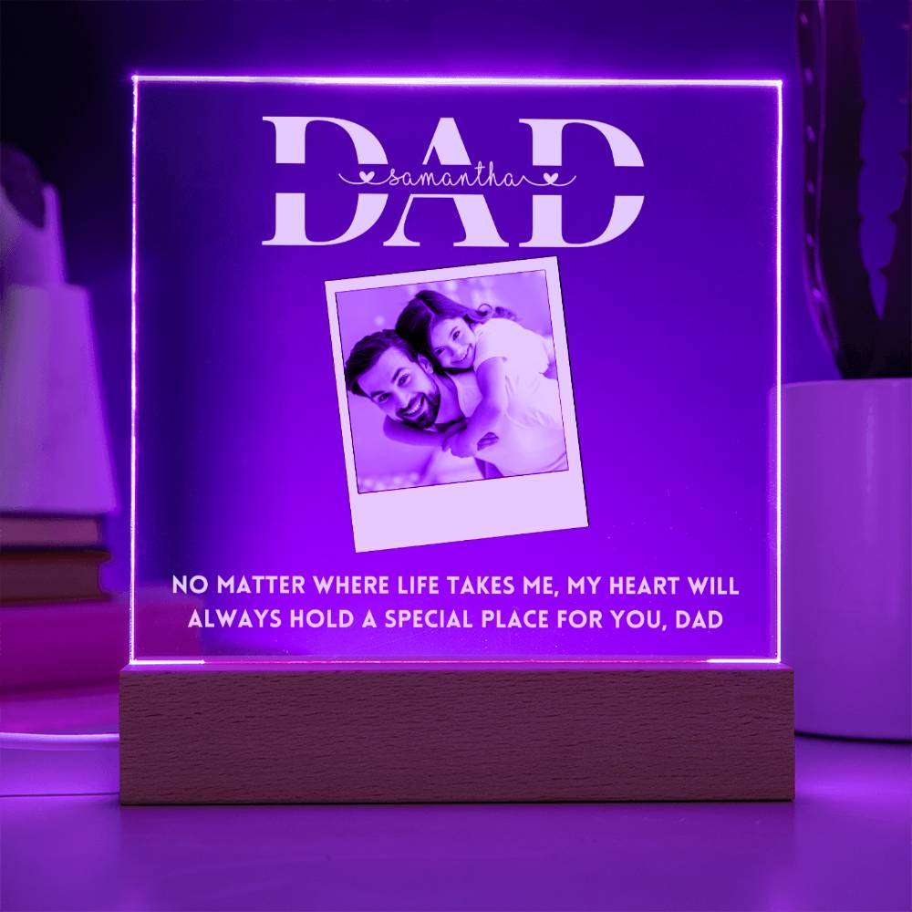 Personalized Photo Frame Gift for Dad Father's day Birthday Gift