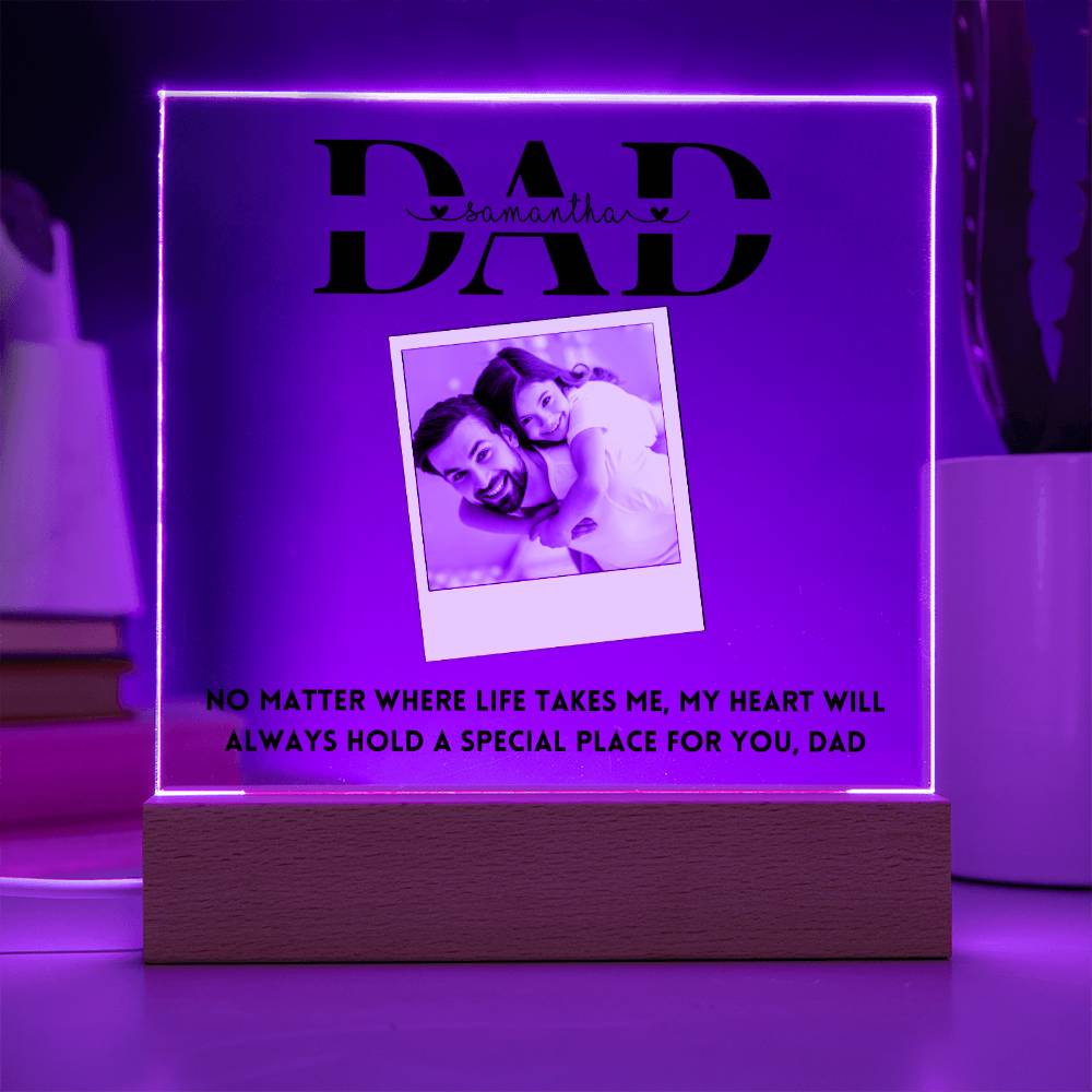 Personalized Dad Father's Day Gift Photo Acrylic Plaque