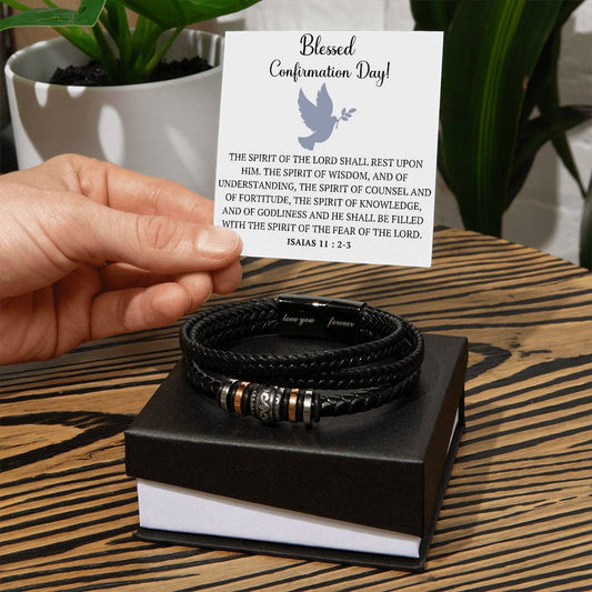 Motivational christian gifts for men,Bible verse vegan leather mens bracelet,Trendy christian bracelet, Christian Gifts teenage boys Baptism