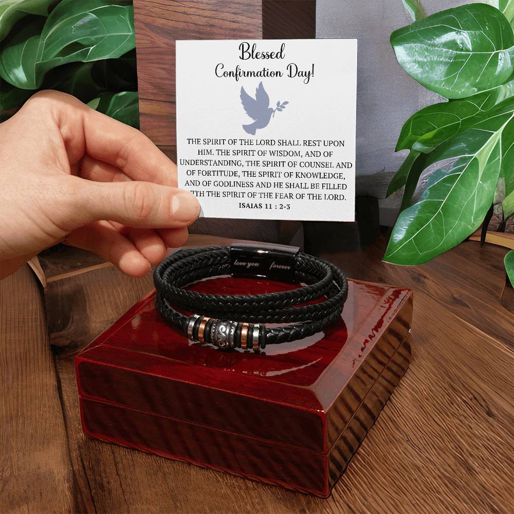 Motivational christian gifts for men,Bible verse vegan leather mens bracelet,Trendy christian bracelet, Christian Gifts teenage boys Baptism