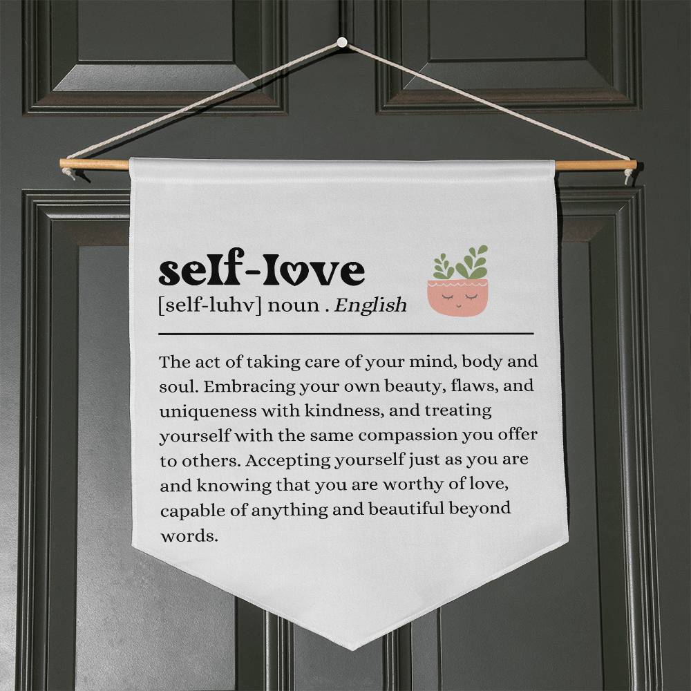 Self Love Definition Pennant Self love wall art Minimalist wall art Daily Affirmations Word Definition