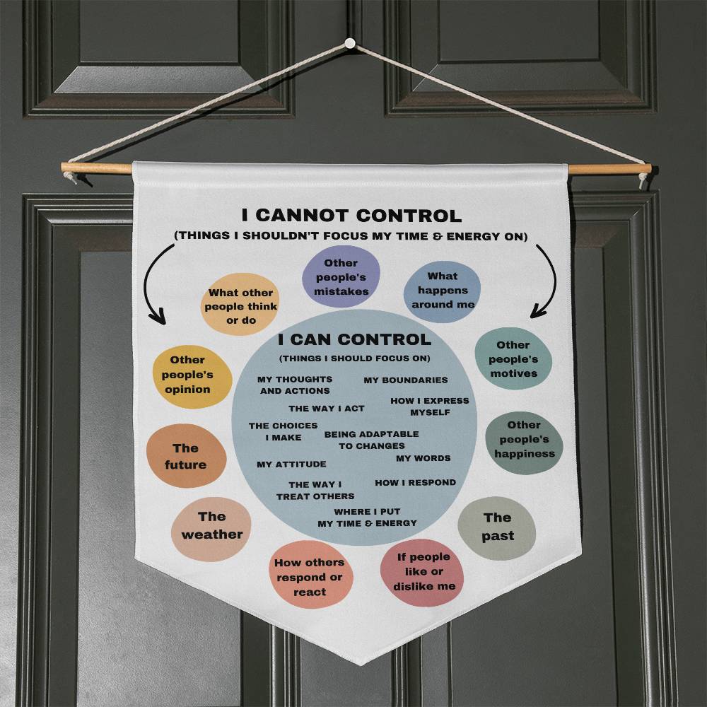 Things I can Control Wall Hanging School Psychologist Office Decor Counselor Sign-1
