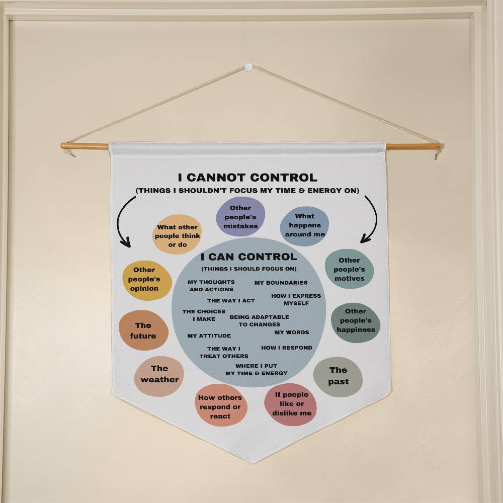 Things I can Control Wall Hanging School Psychologist Office Decor Counselor Sign-1