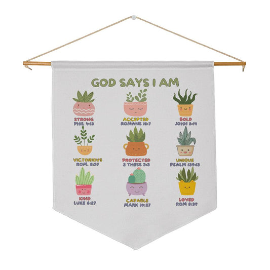 Personalized Prayer Wall Pennant Positive affirmations Wall Art