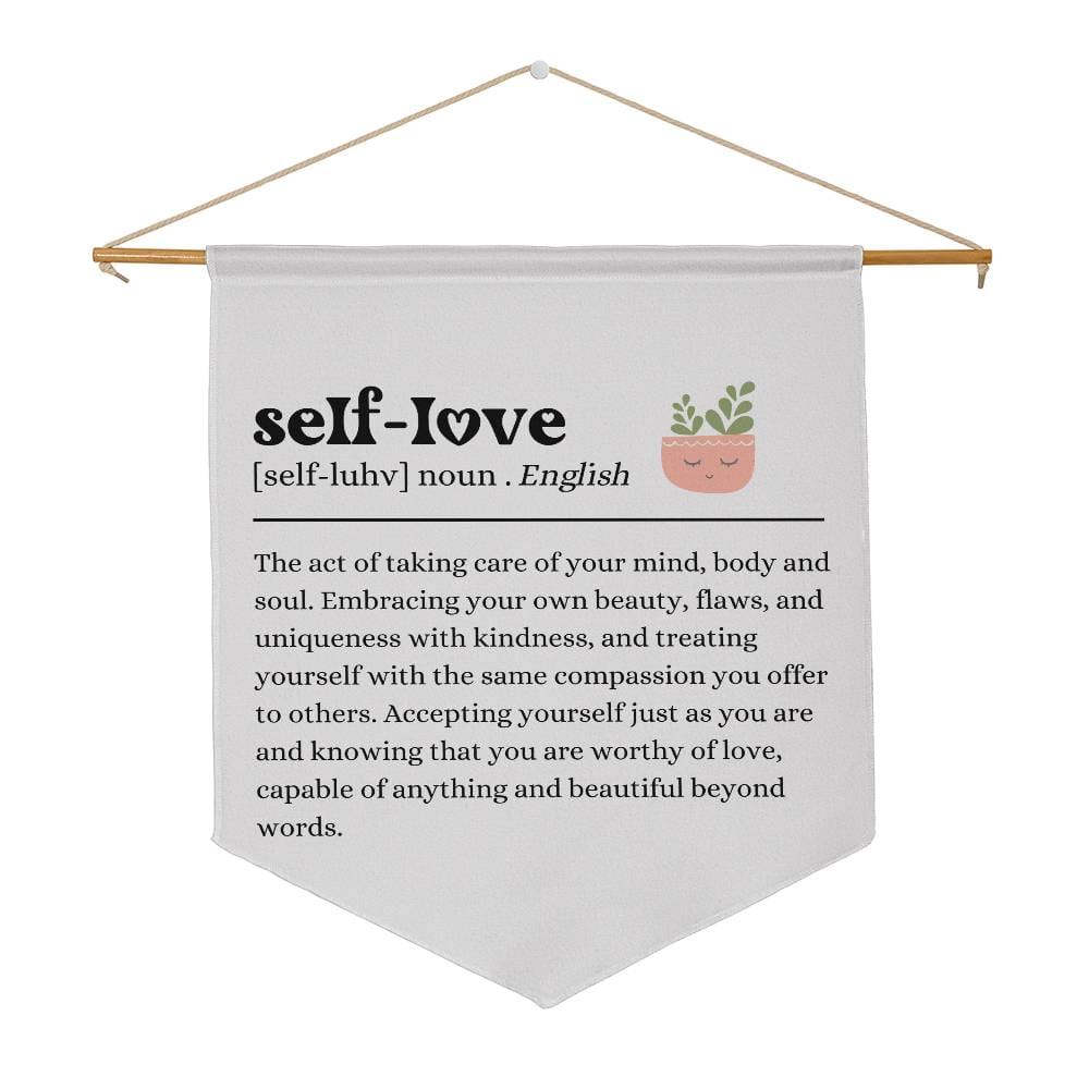 Self Love Definition Pennant Self love wall art Minimalist wall art Daily Affirmations Word Definition