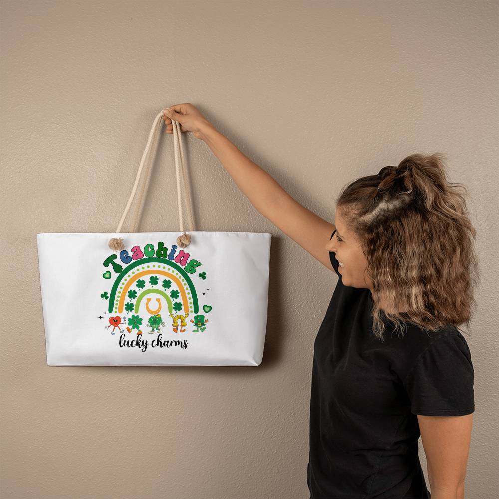 Lucky Charms Teacher Tote St.Patrick's day Weekender Tote