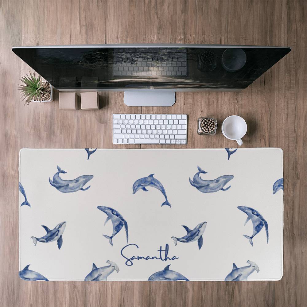 Whale Shark Desk mat Personalized Under the sea  xxl desk pad ocean life aesthetic custom desk pad xl mouse pad