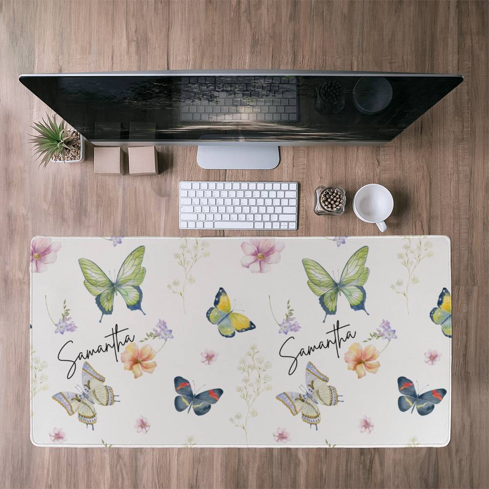 Custom Cottagecore Desk Mat, Personalized Floral Desk mat, Wildflower xxl desk mat Unique desk accessories