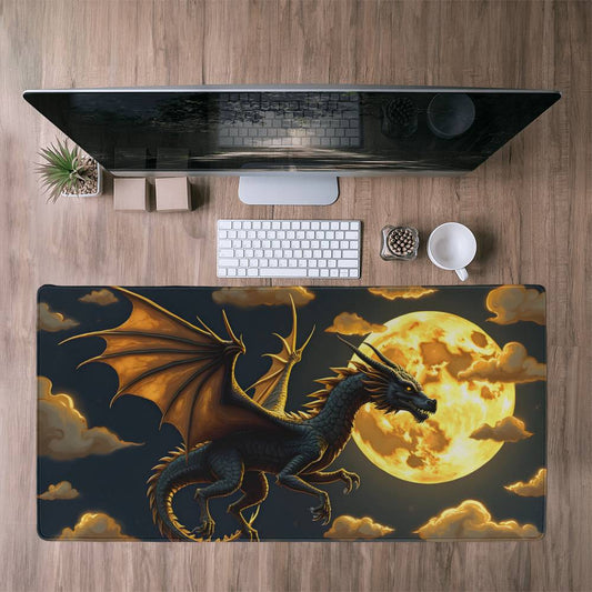 Dragon Design Desk Mat Gaming Mouse Pad Large Mousepad, Dragon Desk decor, Dragon Decor Keyboard Mouse Mat Desk Pad for Work Game Office Home XL