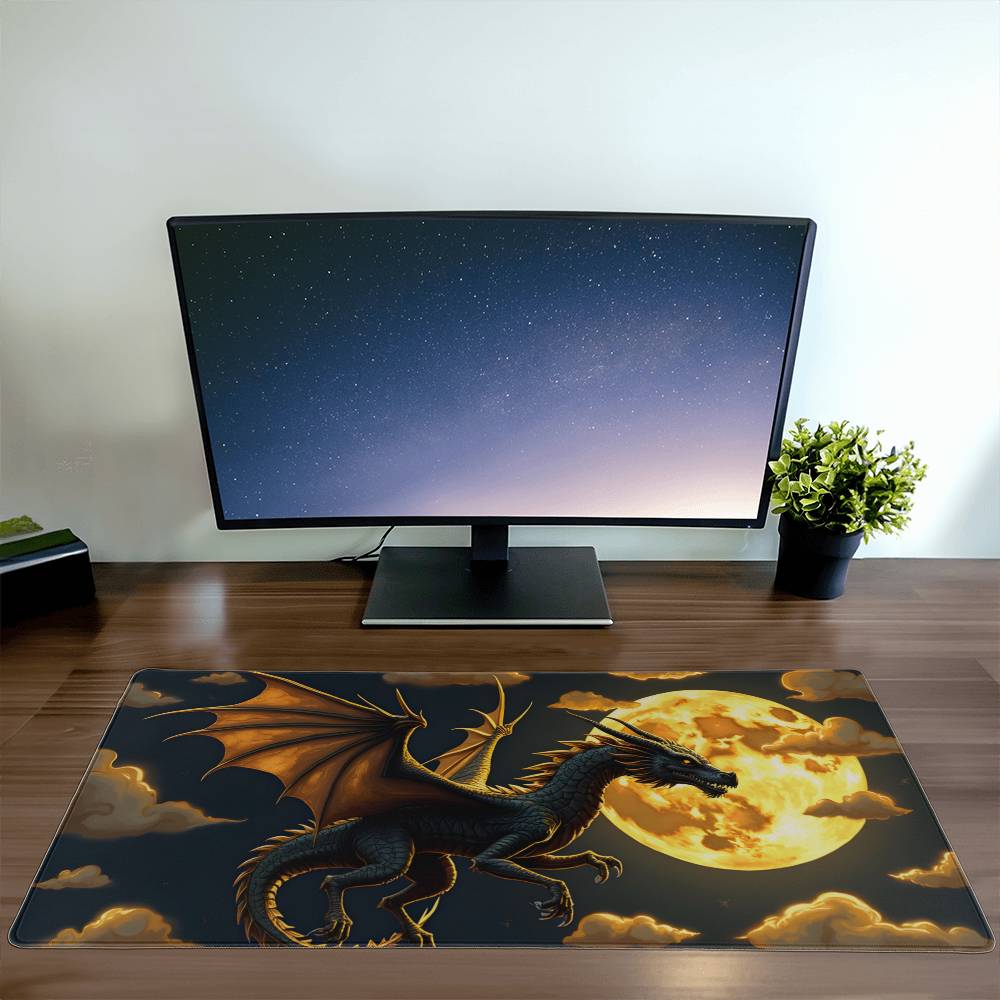 Dragon Design Desk Mat Gaming Mouse Pad Large Mousepad, Dragon Desk decor, Dragon Decor Keyboard Mouse Mat Desk Pad for Work Game Office Home XL