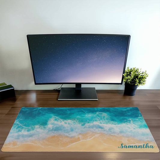 Personalized Ocean Desk mat, Beach House decor  Gaming Mouse Pad