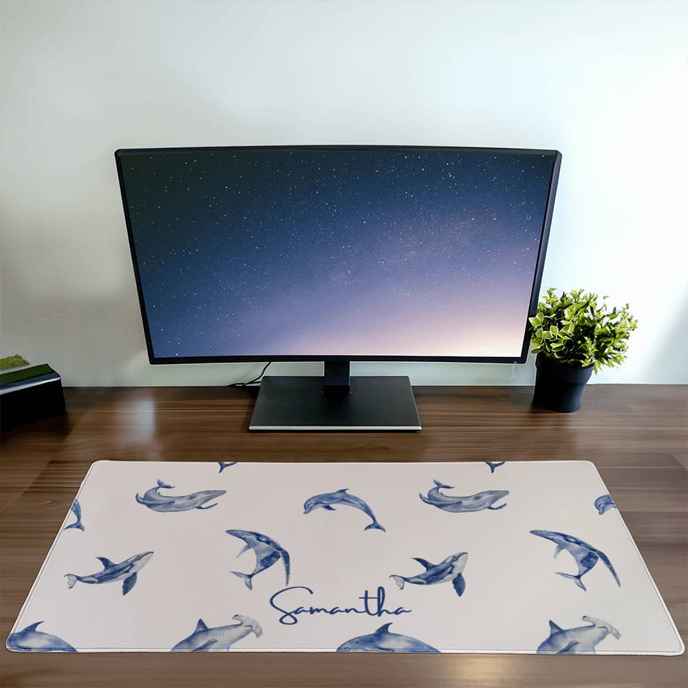 Whale Shark Desk mat Personalized Under the sea  xxl desk pad ocean life aesthetic custom desk pad xl mouse pad