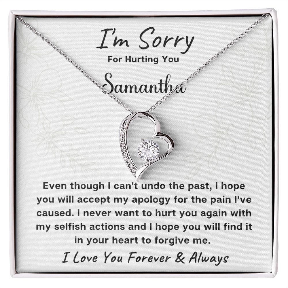 Personalized I'm sorry for Hurting You Forever Love Necklace Apology Gift for her