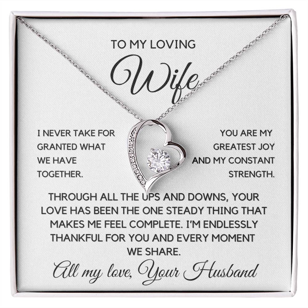 Wife- Forever Love Necklace-Never for granted