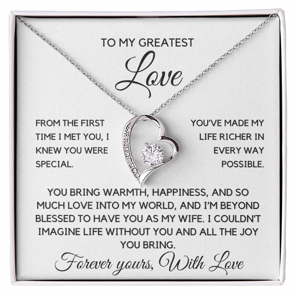 My Greatest Love -Forever love necklace