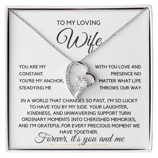 Loving Wife- Forever Love Necklace-You are my constant