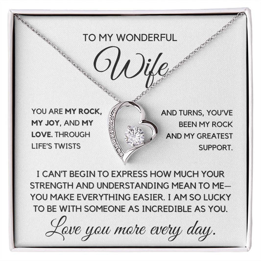 Wonderful Wife- My Rock Forever Love Necklace