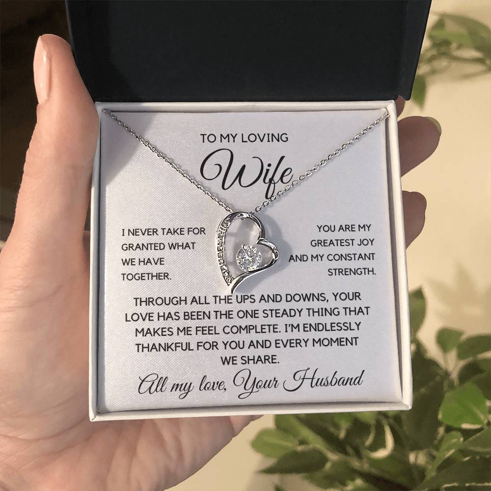 Wife- Forever Love Necklace-Never for granted