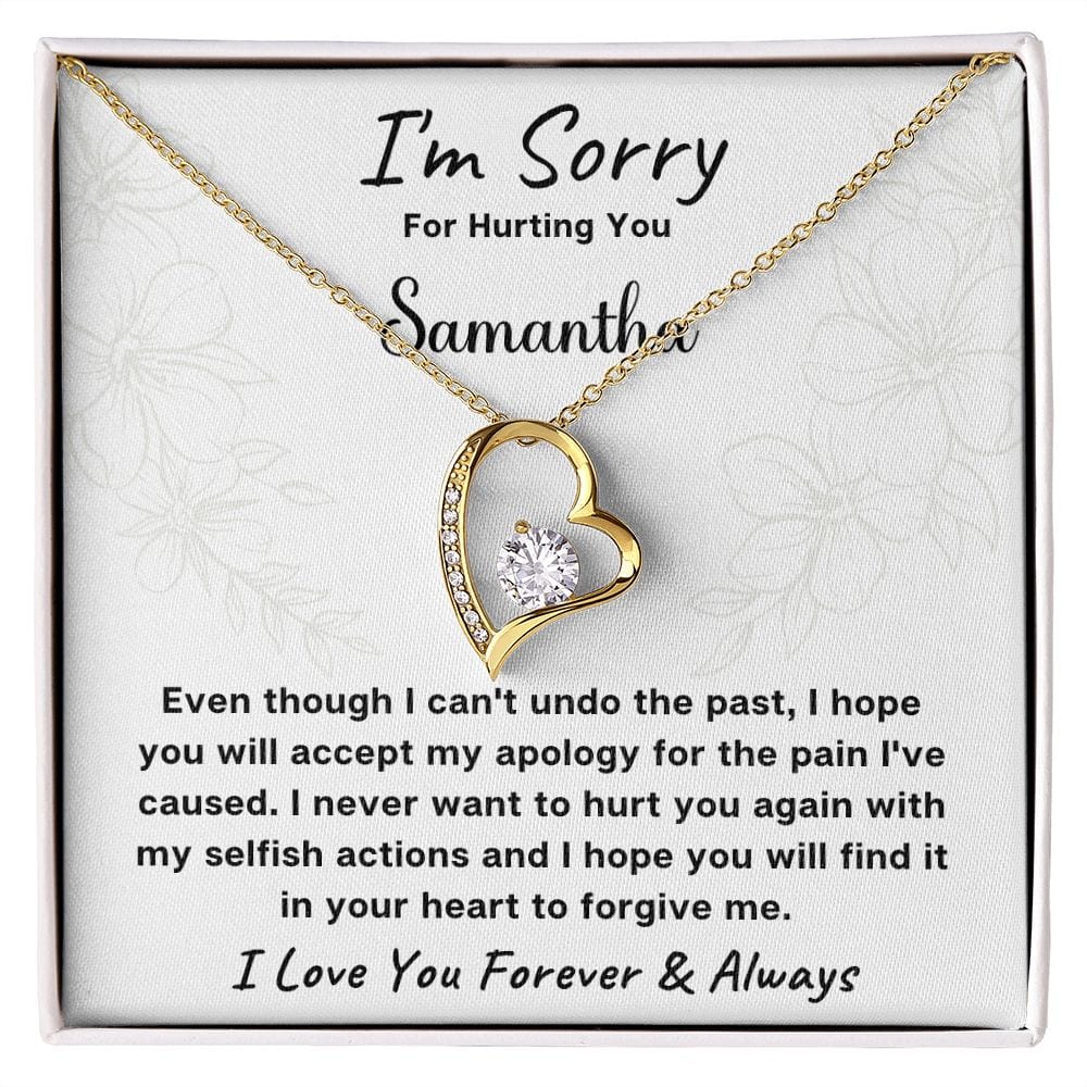 Personalized I'm sorry for Hurting You Forever Love Necklace Apology Gift for her