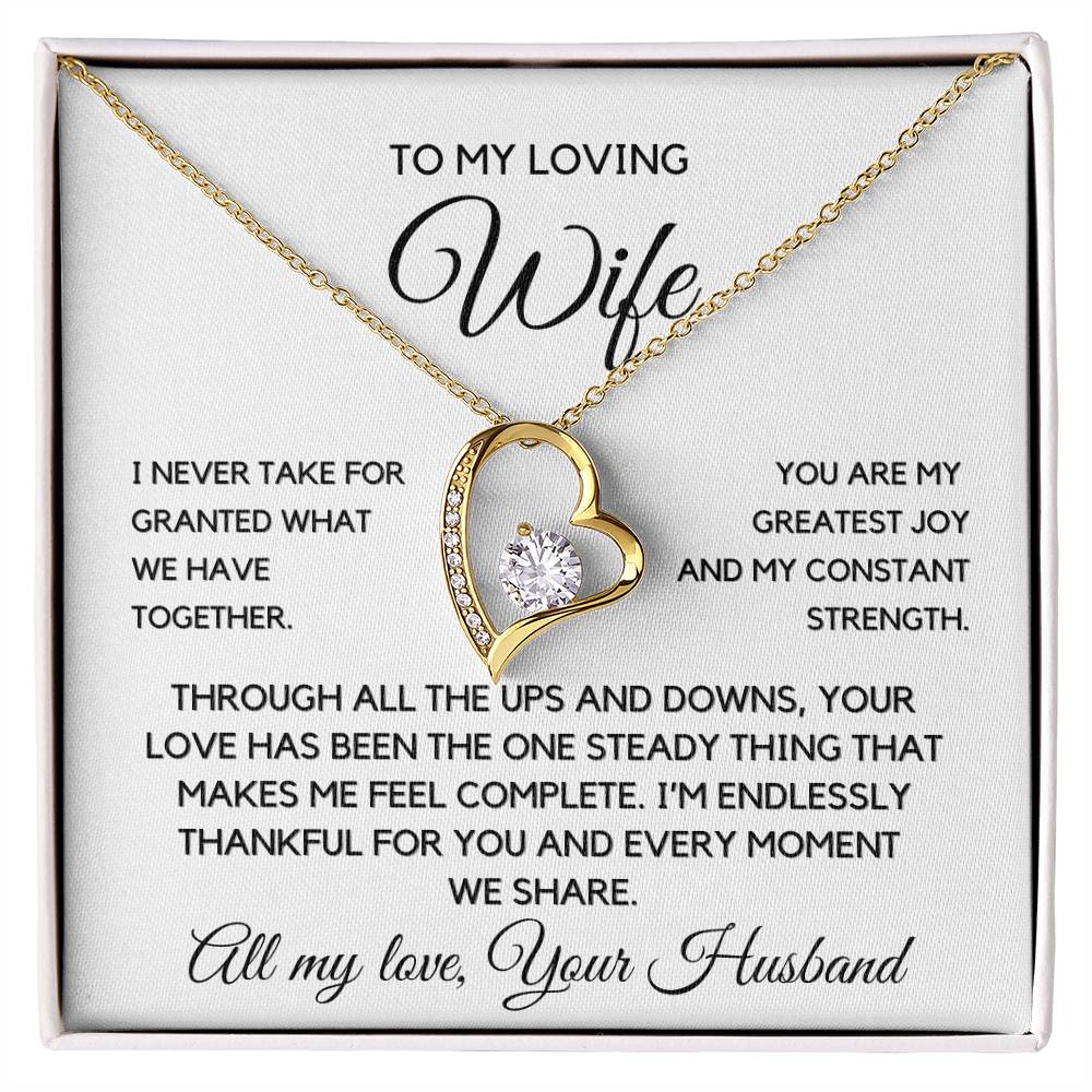 Wife- Forever Love Necklace-Never for granted