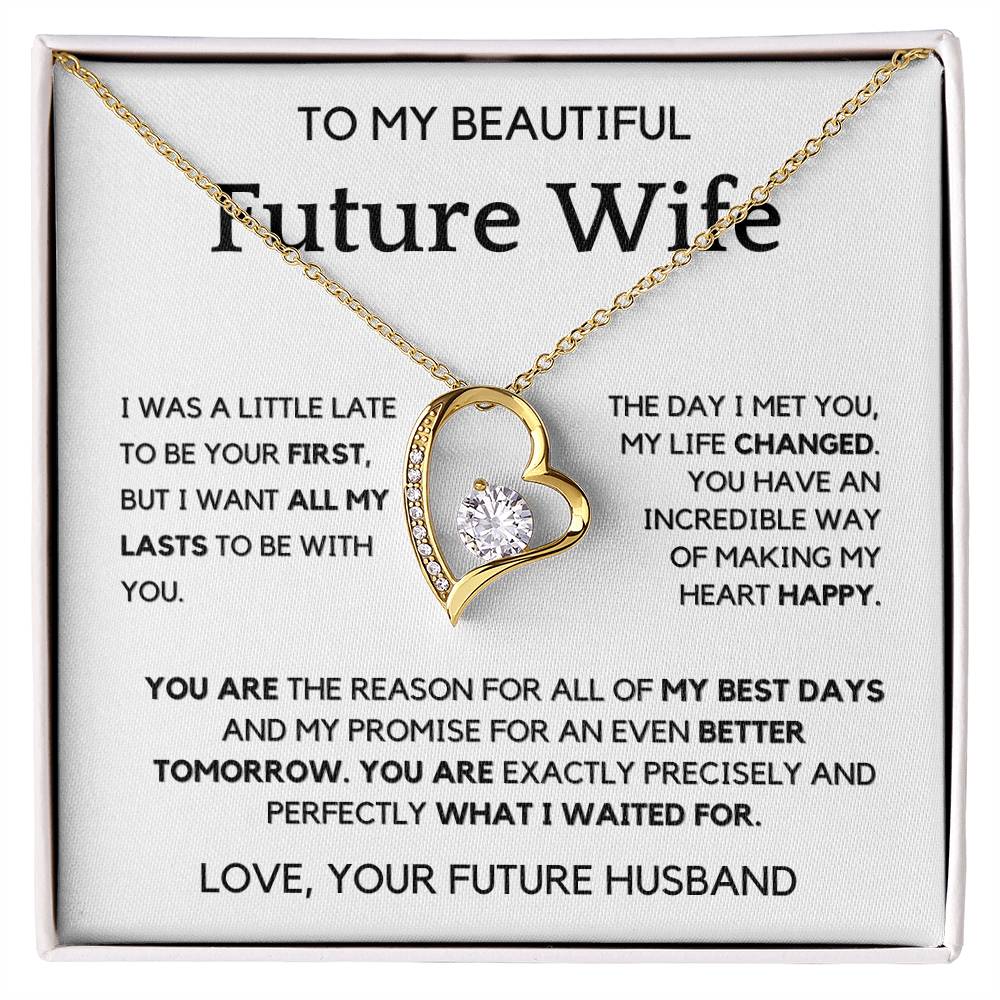 To my Future Wife- You changed my Life Forever Love Necklace