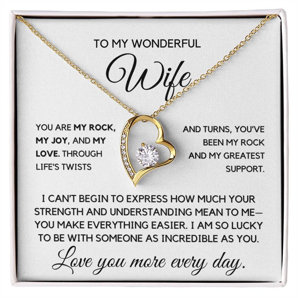 Wonderful Wife- My Rock Forever Love Necklace