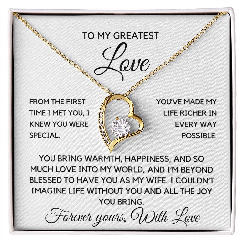 My Greatest Love -Forever love necklace