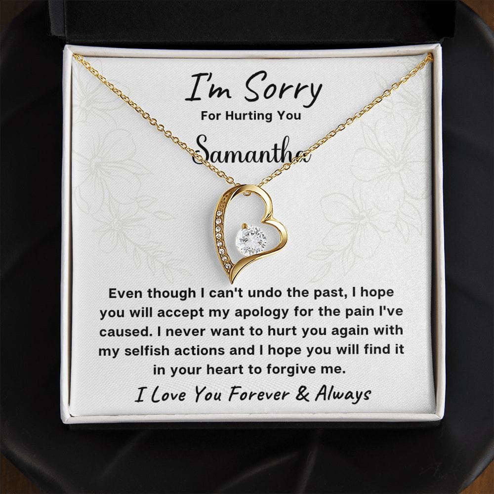 Personalized I'm sorry for Hurting You Forever Love Necklace Apology Gift for her