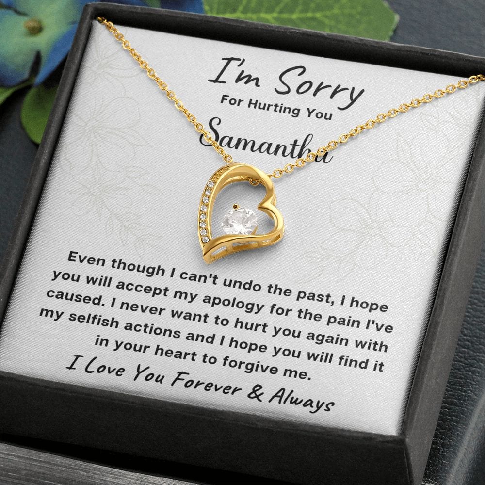 Personalized I'm sorry for Hurting You Forever Love Necklace Apology Gift for her