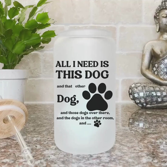 Dog Mom Iced Coffee Cup Dog Mama Frosted Tumblers Dog Lover Gift Fur Mama gift Tumbler & straw Pet Lover Gift for Dog Mom Beer Glass Can
