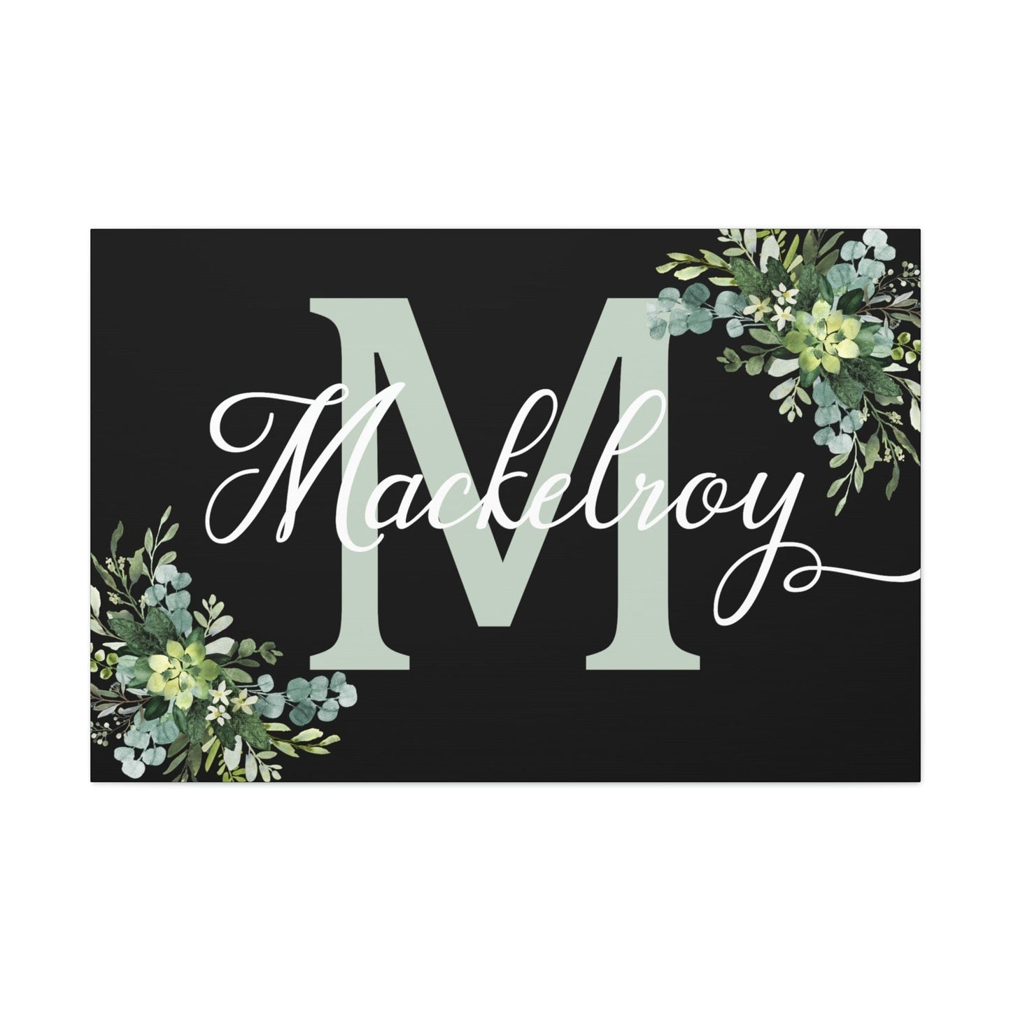 Personalized Custom Last Name/Family Name Canvas Wall Sign