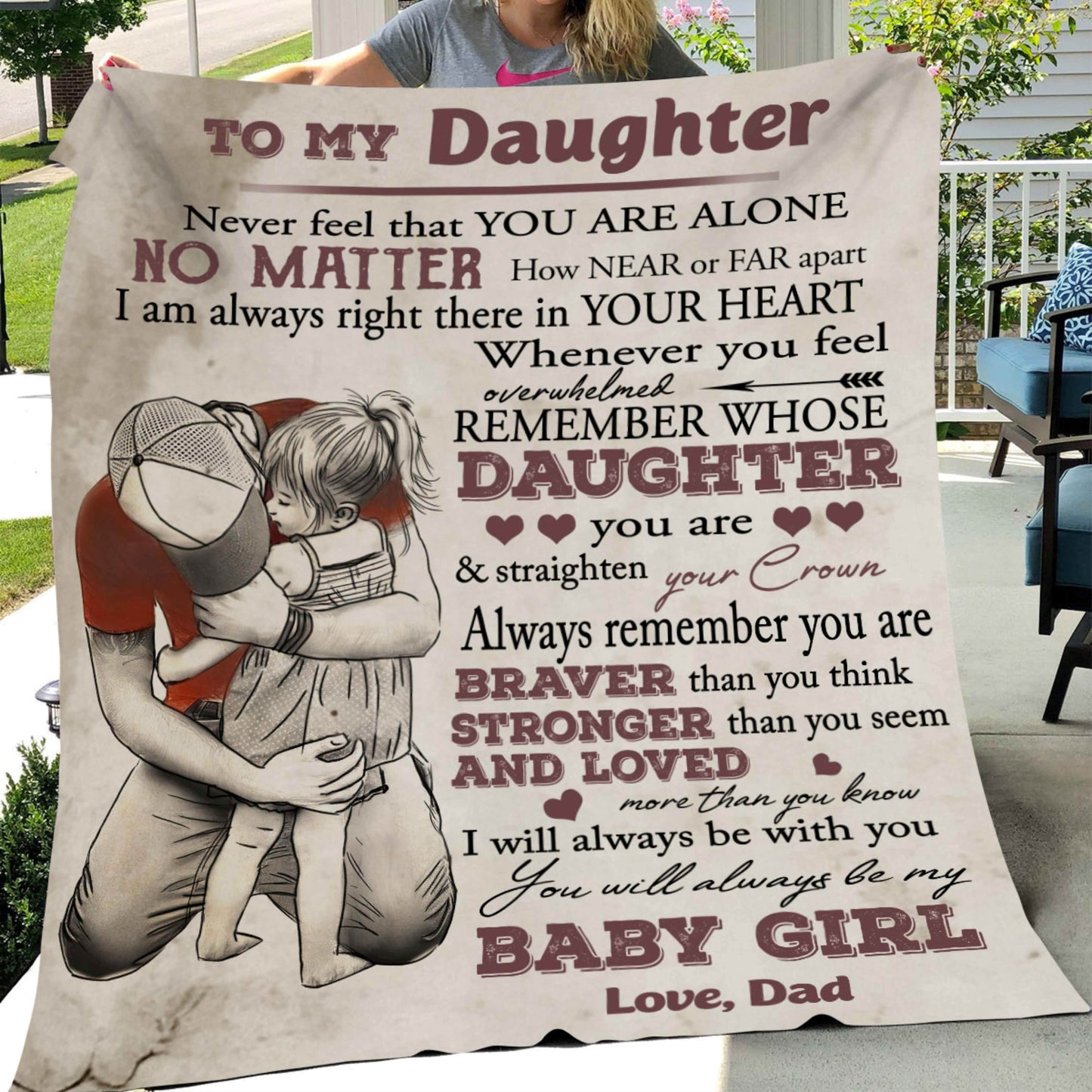 Straighten Your Crown Dad to Daughter Blanket