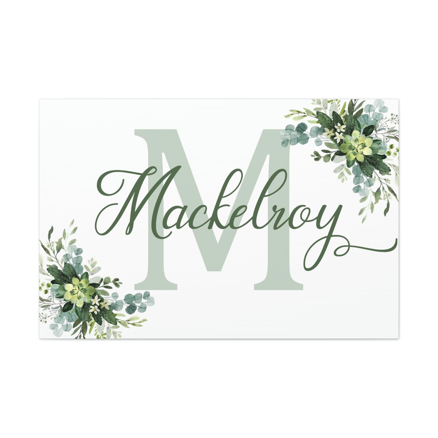 Personalized Custom Last Name/Family Name Canvas Wall Sign