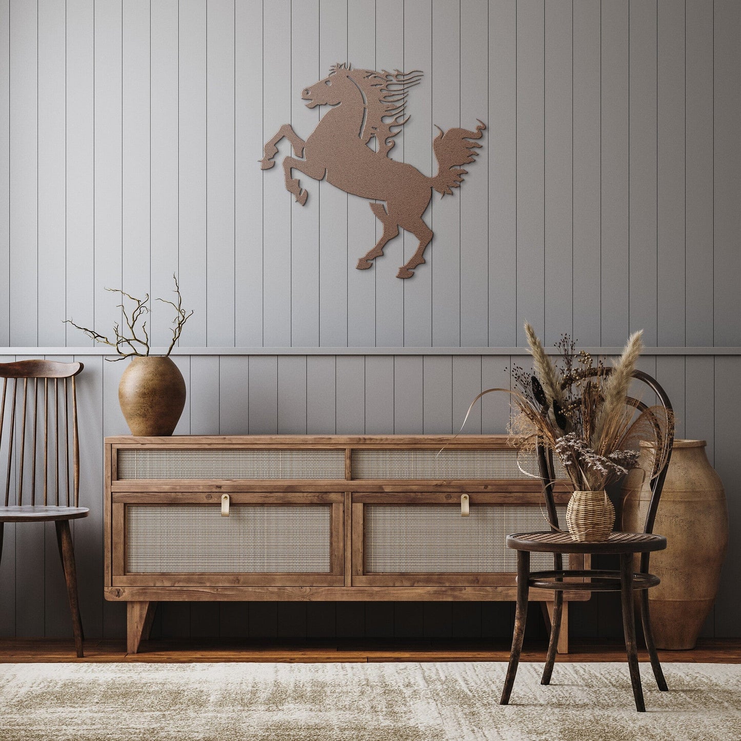 Wild Mustang Decorative Metal Wall Art