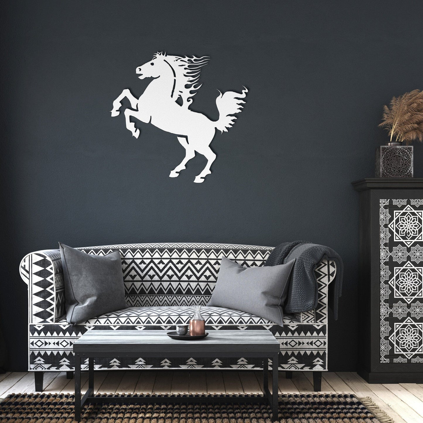 Wild Mustang Decorative Metal Wall Art