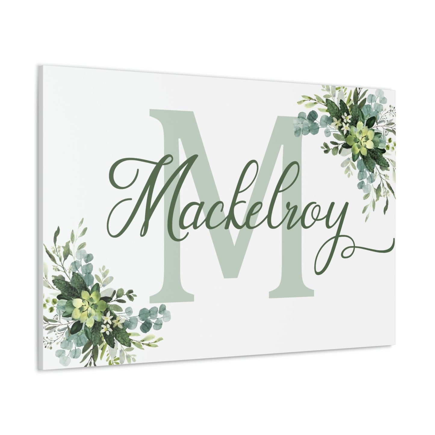 Personalized Custom Last Name/Family Name Canvas Wall Sign