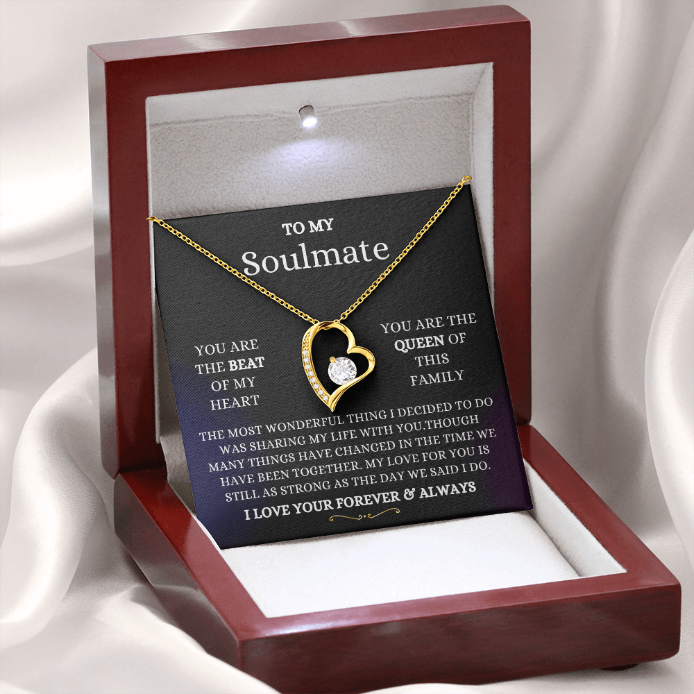 To my Soulmate heart necklace - Beat of my heart