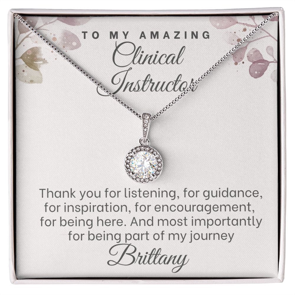 Clinical Instructor Thank you gift necklace, Nursing Instructor present, Nurse Manager gift, Nurse Educator coworker on retirement, leaving
