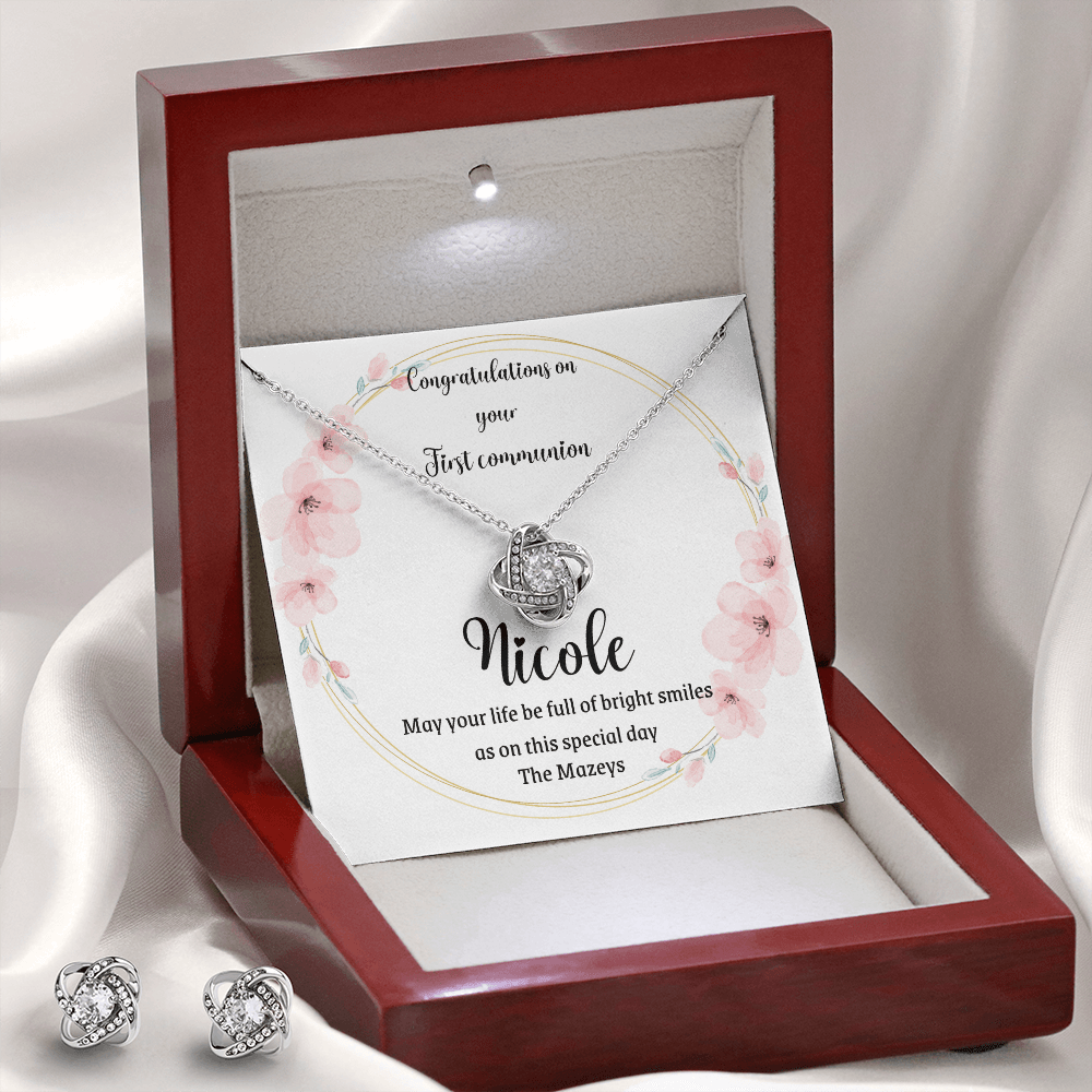 Personalized First Communion Jewelry Set