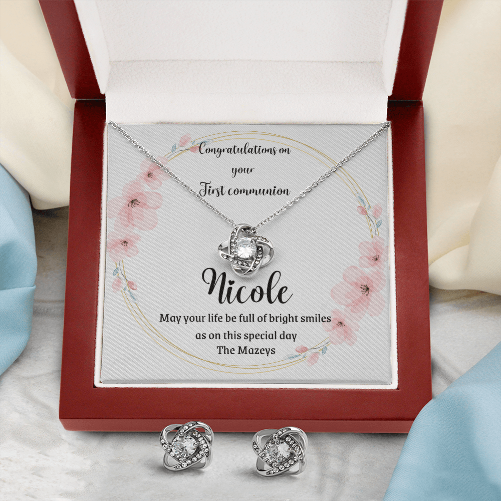 Personalized First Communion Jewelry Set